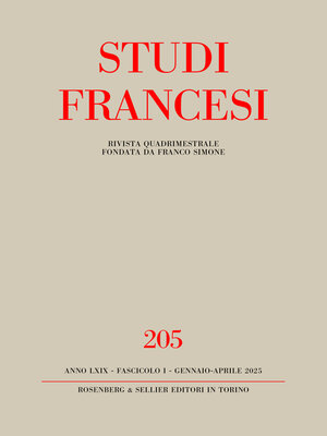 cover image of Studi Francesi 205